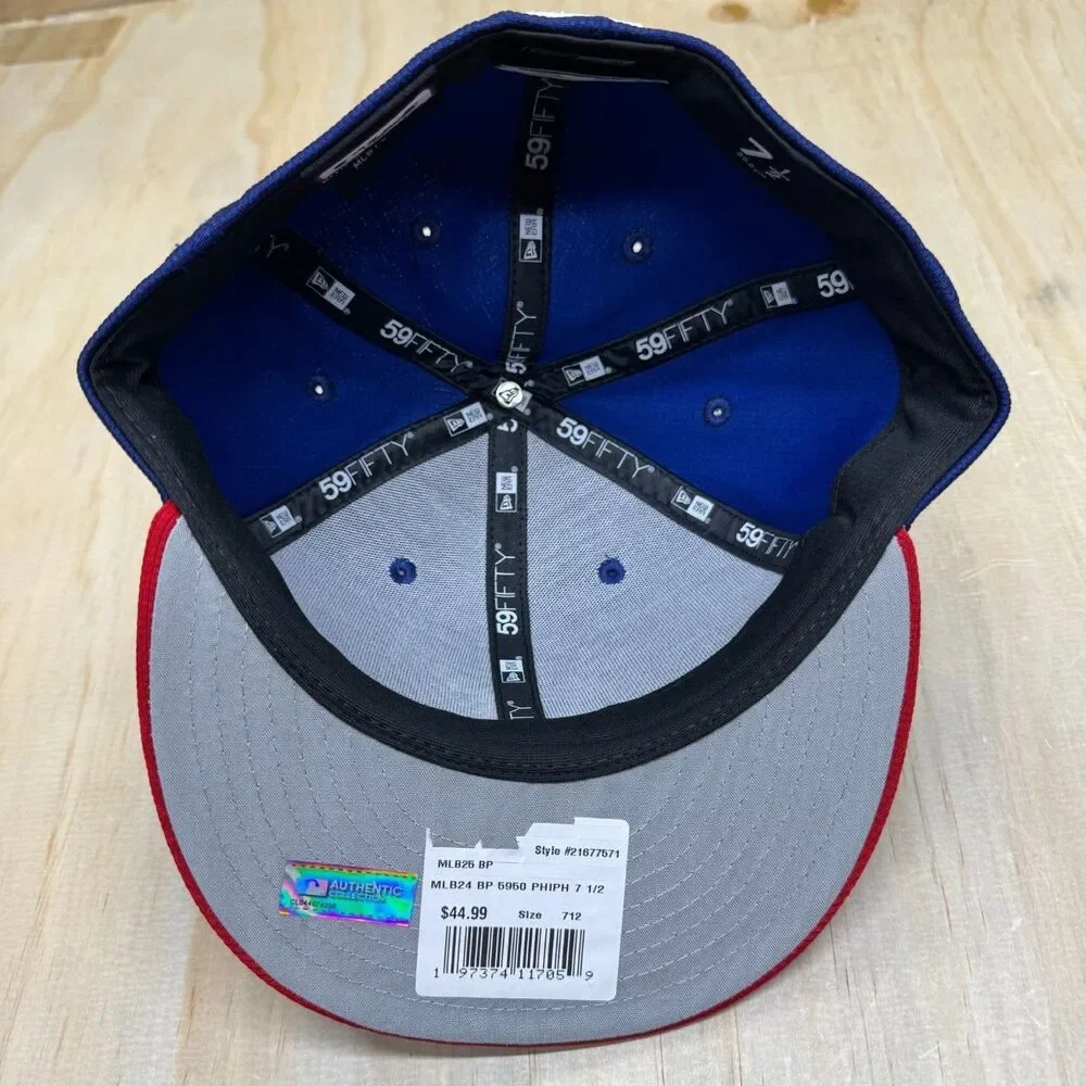 NEW Philadelphia Phillies New Era 2025 Batting Practice 59FIFTY Fitted Cap 7 1/2